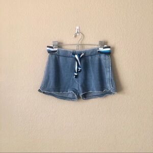 Vintage havana striped belt sweat shorts